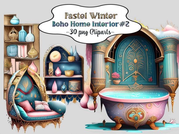 Download Pastel Winter Boho Home Interior #2 - Home Collection