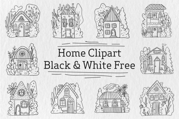 Download Home Clipart Black and White Free - Home Collection