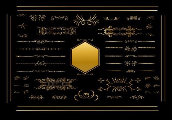 Download Decorative Border in Retro Style - Retro Collection