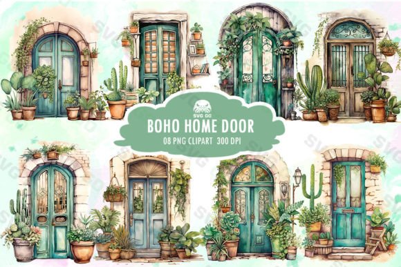 Download Boho Home Door Sublimation Clipart - Home Collection